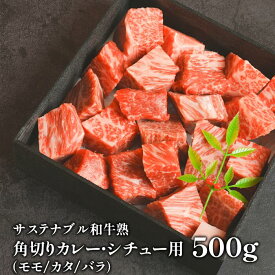 【ふるさと納税】サステナブル和牛 熟 角切り カレー・シチュー用（モモ/カタ/バラ） 500g