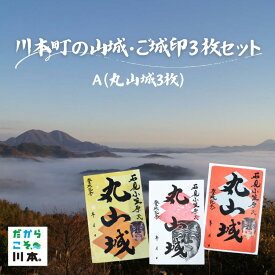 【ふるさと納税】川本町の山城・御城印3枚セット A(丸山城3枚)