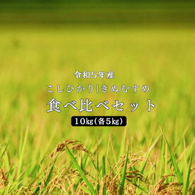 【ふるさと納税】令和5年産　米 しまね川本 こしひかり きぬむすめ 食べ比べセット各5kg（計10kg） 島根県 川本町産 コシヒカリ 老舗米屋 厳選 藤屋