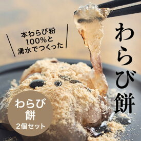 【ふるさと納税】本わらび粉100%!なめらか『もちとろわらび餅』(220g×2個)きなこ・黒蜜付き【配送不可地域：離島】【1550934】