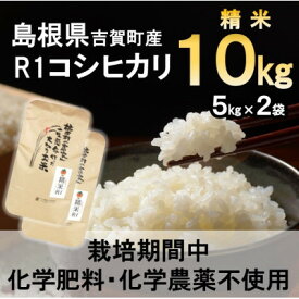 【ふるさと納税】【栽培期間中化学肥料・化学農薬不使用】令和5年産R1米コシヒカリ10kg(精米)【1448701】