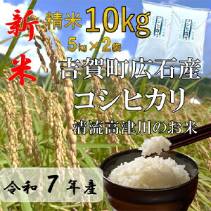 【ふるさと納税】令和7年産 吉賀町広石産コシヒカリ 清流高津川のお米 精米10kg【1596764】