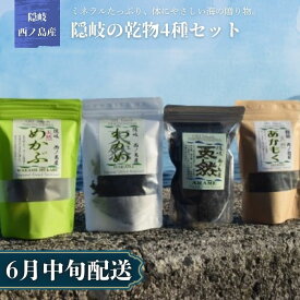 【ふるさと納税】隠岐の乾物4種セット わかめ・めかぶ・あらめ・あかもく　海の幸で日々の健康をサポート！