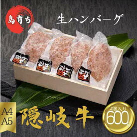 【ふるさと納税】隠岐牛プレミアム生ハンバーグ4個入り