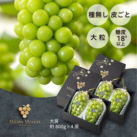 【ふるさと納税】シャイン マスカット 2026年 「MiiinoMuscat」4房（約3.2kg）ブドウ 葡萄 岡山 国産 フルーツ 果物 ギフト | フルーツ 果物 くだもの 食品 人気 おすすめ 送料無料