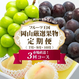 【ふるさと納税】フルーツ 定期便 2027年 フルーツ王国 岡山 厳選 果物 （7月 9月 10月）3回コース 桃 もも 葡萄 ぶどう 岡山県産 国産 セット ギフト | もも フルーツ 果物 くだもの 食品 人気 おすすめ