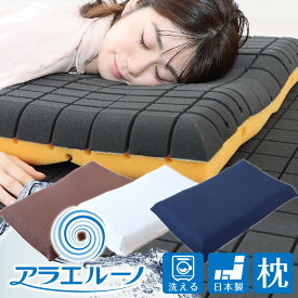 【ふるさと納税】アラエルーノピロー 選べる カラー ブラウン / ネイビー / ホワイト 家庭用洗濯機で 丸洗い 洗える 枕 まくら ピロー 寝具 日本製 倉敷市 送料無料