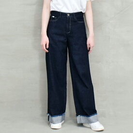 【ふるさと納税】【全2サイズ】T-ASSACレディースジーンズ「WIDE/INDIGO」（ワイド）選べる サイズ ファッション・デニム