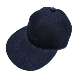 【ふるさと納税】帽子 撥水 デニム キャップ BW-803 ブラック刺繍 倉敷市 キャンプ ファッション　倉敷市