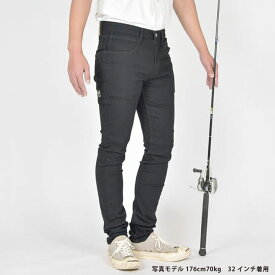 【ふるさと納税】デニム 撥水 ストレッチデニム 釣り アウトドア ブラック ジーンズ BW-104VMBB 倉敷市 キャンプ 服 ファッション 衣類 ズボン メンズ ＜選べるサイズ＞ 30インチ 32インチ 34インチ 36インチ 岡山県 倉敷市 送料無料
