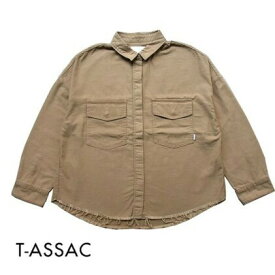 【ふるさと納税】【SIZE:FREE】T-ASSACレディースミリタリーシャツ「MILITARY SH / BEIGE」　【ファッション】