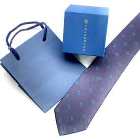 【ふるさと納税】SHAKUNONE　ベーシックロゴネクタイ　青紺碧_ ネクタイ ロゴ入り ビジネス小物 メンズファッション ギフト 岡山県 津山市 紳士 人気 おすすめ 送料無料 贈答 ギフト 【1254629】