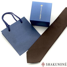 【ふるさと納税】SHAKUNONE　ベーシックロゴネクタイ　優茶_ ネクタイ ロゴ入り ビジネス小物 メンズファッション ギフト 岡山県 津山市 紳士 人気 おすすめ 送料無料 【1268843】