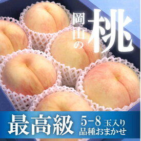【ふるさと納税】【2026年先行予約】【厳選品】旬の桃(品種おまかせ) 5-8玉(岡山県産)_ 桃 もも フルーツ 果物 くだもの 人気 おすすめ 送料無料 産直 おまかせ 白桃 岡山県 津山市 【配送不可地域：離島】【1571767】