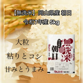 【ふるさと納税】【無洗米】令和7年産 岡山県産 朝日 5kg【1717510】