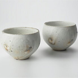 【ふるさと納税】粉引ほっこり湯呑M　ペア 食器 雑貨 日用品 　お届け：※在庫切れの場合2か月程納期が掛かります。ご了承ください。
