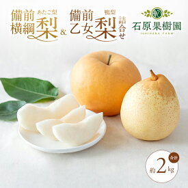【ふるさと納税】梨 2026年 先行予約 備前横綱梨（あたご梨） 1玉( 1～1.5kg)・備前乙女梨（鴨梨） 2～3玉 詰合せ 合計約2.0kg 【11月下旬～12月中旬頃発送】岡山県産 フルーツ ギフト 石原果樹園 ナシ 果物 　お届け：2026年11月15日～2026年12月20日