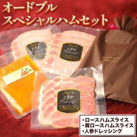 【ふるさと納税】S-03 オードブルスペシャルハムセット ハム 手造り 燻製 ハムセット ロースハム 社会福祉法人敬業会ヴィレッジ興産 ときわヴィレッジ《45日以内に出荷予定(土日祝除く)》岡山県 笠岡市 肉 肩ロースハム にんじん ドレッシング ギフト