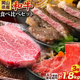 【ふるさと納税】岡山県産和牛 食べ比べセット A5等級 黒毛和牛 肩ロースうす切り 約1kg サーロインステーキ 400g ヒレステーキ 400g 有限会社ホーティカルチャー神島《30日以内に出荷予定(土日祝除く)》岡山県 笠岡市【配送不可地域あり】