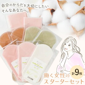 【ふるさと納税】布ナプキン ナプキン シルク コットン 働く女性の スターターセット シルクホルダー シルクハンカチ型 大判 小判 計9枚 有限会社アルデバラン《45日以内に出荷予定(土日祝を除く)》岡山県 笠岡市 オーガニックコットン シルク 布ナプキン