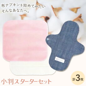 【ふるさと納税】布ナプキン ナプキン コットン 小判スターターセット シルクハンカチ型 ネルハンカチ型 レギュラーアンダーホルダー 計3枚 有限会社アルデバラン《45日以内に出荷予定(土日祝を除く)》岡山県 笠岡市 オーガニックコットン 布ナプキン 基本セット