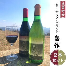 【ふるさと納税】E-16 美星町産ワイン　赤・白ワインセット　嘉作