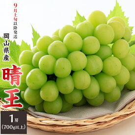 【ふるさと納税】先行予約 岡山 シャインマスカット 晴王 ぶどう 旬 果物 フルーツ 岡山県産 種無し ブドウ くだもの 74-16 「晴王」1房（700g以上）【2026年9月上旬～10月上旬発送予定】