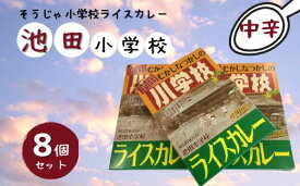 【ふるさと納税】そうじゃ小学校ライスカレー（池田小学校版×8個）　カレー　レトルト　レトロ