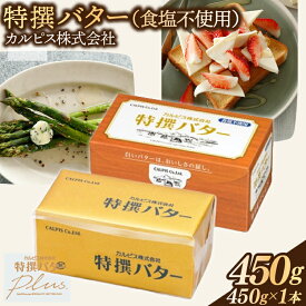 【ふるさと納税】 カルピス株式会社 特撰バター 450g × 1本 食塩不使用 カルピス バター 008-007