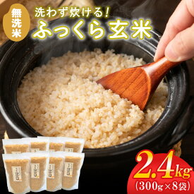 【ふるさと納税】米 玄米 無洗米 総社産 ヒノヒカリ ひのひかり 洗わず炊けるふっくら玄米 300g 8袋