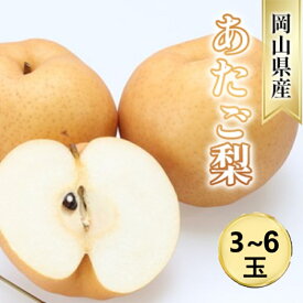 【ふるさと納税】なし【2026年 先行予約】 梨 あたご梨 (3～6玉) 岡山県産 国産 フルーツ 果物 ギフト　お届け：2026年11月上旬～2026年11月下旬