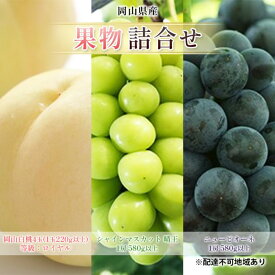 【ふるさと納税】フルーツ 2026年 先行予約 果物 詰合せ 岡山 白桃 4玉 等級：ロイヤル（1玉220g以上） シャイン マスカット 晴王 1房 580g以上 ニューピオーネ 1房 580g以上 岡山県産 ギフト　お届け：2026年7月上旬～2026年8月中旬