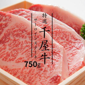【ふるさと納税】牛肉 千屋牛 サーロインステーキ 750g A5