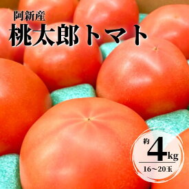 【ふるさと納税】阿新産桃太郎トマト 1箱 約4kg 16〜20玉