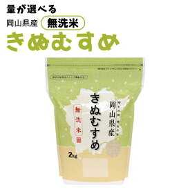 【ふるさと納税】量を選べる 令和7年産米 2025年 先行予約 米 無洗米 きぬむすめ 4kg 2kg×2袋 8kg 2kg×4袋 岡山県産 国産 岡山県産米 国産米 新米 つやつや ふっくら 美味しい おにぎり お弁当 新見 新見市