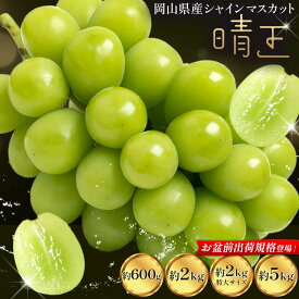 【ふるさと納税】【2026年先行予約】 フルーツ 果物 マスカット 岡山県産 シャインマスカット ぶどう 晴王 約 2kg(2房 ~ 5房) 約 5kg (5房 ~ 9房) 特大 2kg 《8月上旬-11月下旬頃出荷》土方商店 岡山県 備前市 葡萄 送料無料 大粒 シャイン
