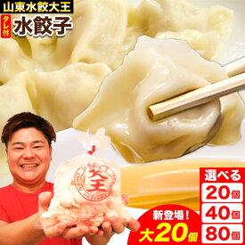 【ふるさと納税】ミシュラン 餃子 水餃子 冷凍水餃子 選べる 20個 40個 80個 新登場規格 大サイズ 20個 たれ付き 山東水餃大王 《30日以内に順次出荷(土日祝除く)》岡山県 備前市 鍋 ミシュランガイド ぎょうざ 豚肉