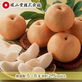 【ふるさと納税】梨 2026年 先行予約 新高 梨 5～6玉 合計2.5kg以上 なし ナシ 岡山県産 国産 フルーツ 果物 ギフト 環山堂 大きさ 形 おいしさ 王様 みずみずしく 上品 風味 シャリシャリ 甘い 　お届け：2026年10月上旬～2026年10月下旬