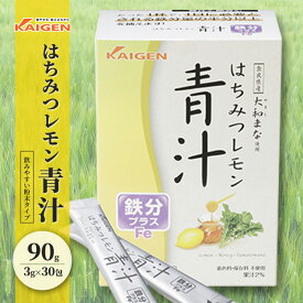 【ふるさと納税】かぜに改源でおなじみの製薬会社がお届けする「はちみつレモン 青汁 」90g（3g×30包）　【 健康食品 大麦若葉 ケール 粉末 大和まな カイゲン 】