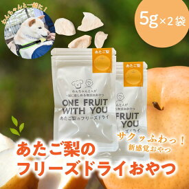 【ふるさと納税】 【お試しサイズ】あたご梨のフリーズドライおやつ(5g×2袋) 原材料は「あたご梨」のみ、果物そのまま！(岡山県産) 【KF-F003-01】 / フリーズドライ あたご梨 梨 果物 無添加 おやつ ドックフード 岡山県産 ペット