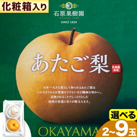 【ふるさと納税】【先行予約】あたご 梨 選べる内容量 化粧箱 石原果樹園 《11月中旬-12月下旬頃より発送予定》岡山県 浅口市 フルーツ 果物 ギフト 贈り物 国産 岡山県産 送料無料