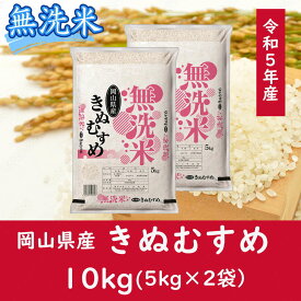 【ふるさと納税】 お米　きぬむすめ　【無洗米】岡山県産きぬむすめ100%（令和5年産）10kg　CC-112