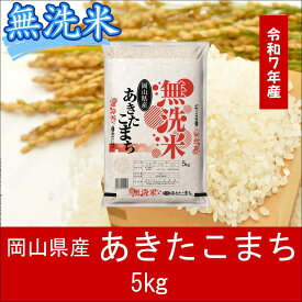 【ふるさと納税】 お米　あきたこまち　【無洗米】岡山県産あきたこまち100%（令和7年産）5kg　SS-132