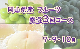 【ふるさと納税】岡山県産 フルーツ 厳選3回コース （7月 9月 10月）（山博）
