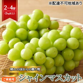 【ふるさと納税】【2026年先行予約】【ご家庭用】 ぶどう 岡山県産 晴れの国からの 贈り物 シャインマスカット 2kg以上（2房～4房） 《2026年9月上旬-10月中旬頃出荷》 葡萄 フルーツ 果物 スイーツ 数量限定 期間限定 岡山 里庄町　お届け：2026年9月上旬～10月中旬