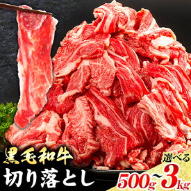 【ふるさと納税】【数量限定受付中！】 ふるさと納税 黒毛和牛 切り落とし 500g 〜 3kg 《30日以内に出荷予定(土日祝除く)》 岡山県 矢掛町 牛 牛肉 和牛 牛丼 カレー 小分け 小分けパック 250g 送料無料