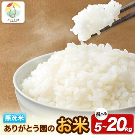 【ふるさと納税】 令和7年産 米 岡山県産 ありがとう園のお米 無洗米 選べる内容量 5kg 10kg 15kg 20kg ありがとう園《30日以内に出荷予定(土日祝除く)》岡山県 矢掛町 無洗米 米 コメ ご飯 きぬむすめ ひのひかり