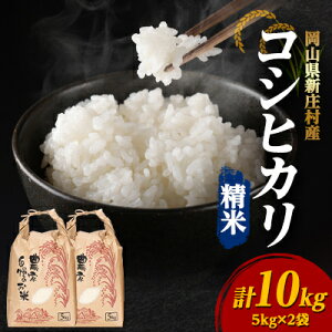 【ふるさと納税】【令和7年産】新米コシヒカリ 村の「一等米」10kg (精米5kg×2袋) 岡山県産のお米【1489806】