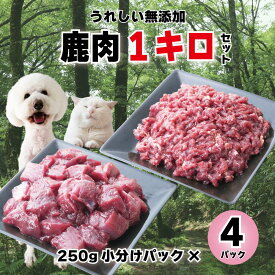 【ふるさと納税】森のジビエ for PET 鹿肉 250g×4パック(計1kg) ペットフード 犬 猫 A-JK-A15A