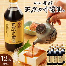 【ふるさと納税】芳醇天然かけ醤油500ml×12本